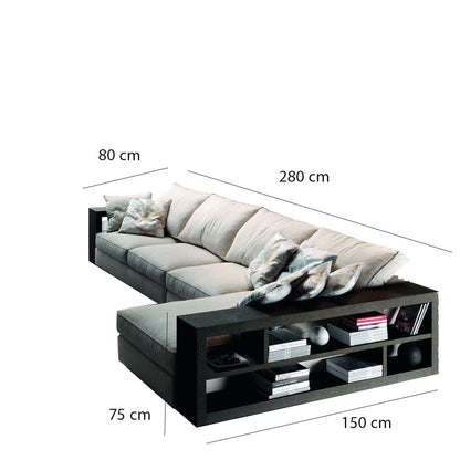Corner sofa 280 x 150 cm - multiple colors - KM46