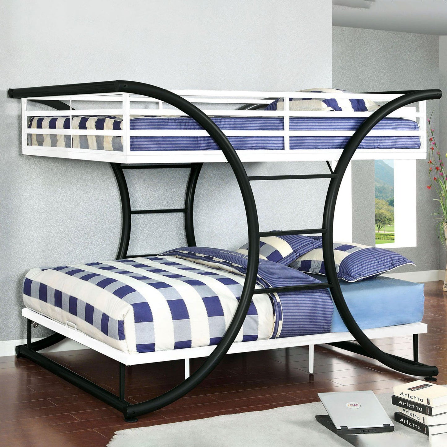 Metal Double Bed - Multi Colors - OSA16