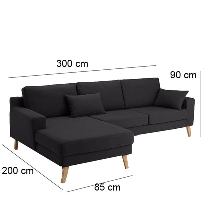 Corner sofa 300 x 200 cm - multiple colors - SY35