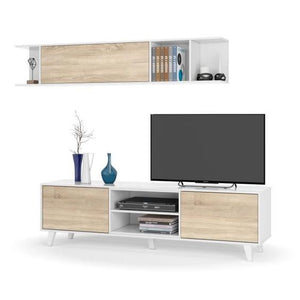 TV table 160X40 cm with hanging unit - DOM12